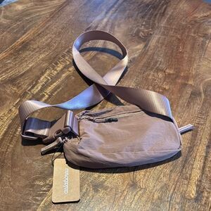 AslabCrew 2-Way Zipper Unisex Belt Bag with Adjustable Strap-Taupe